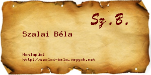 Szalai Béla névjegykártya